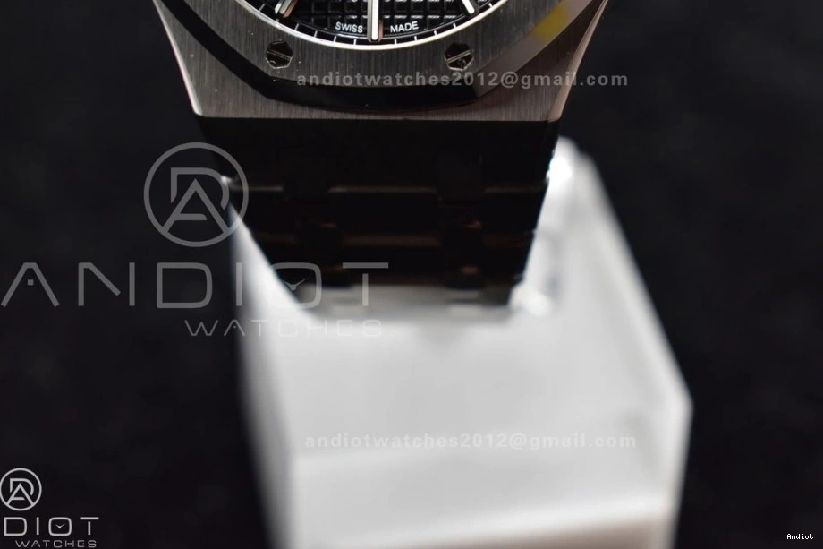 Dial Clone on 41mm Super 15500 Textured 1:1 Best Royal SS Bracelet Oak Black SS APSF Edition A4302 0517